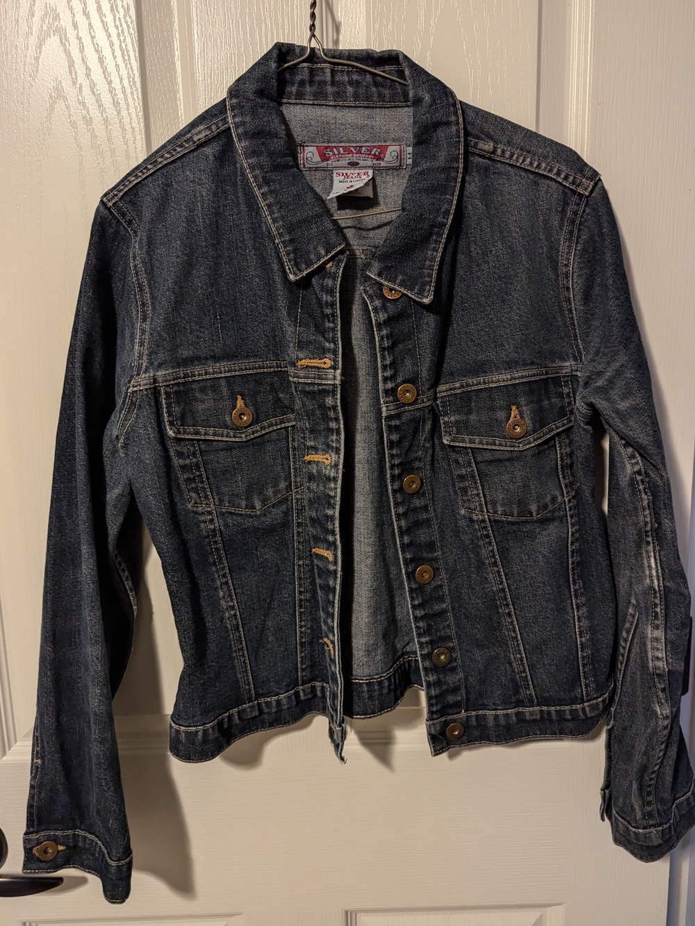 Silver Jeans Indigo Denim Jacket with Button Front